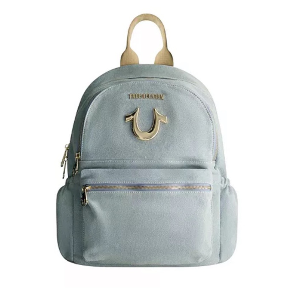 🧲 True Religion • Zip Denim Horse Shoe Backpack